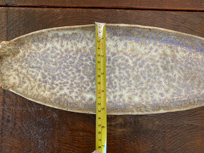 Handmade Pottery Serving Tray with Speckled Glaze, Unique Wedding Gift, Holiday Charcuterie, Sushi Tray